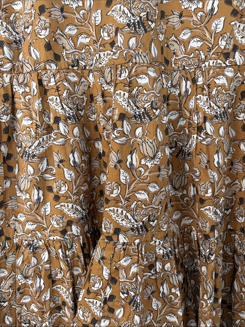 Anthropologie Let Me Be Jemma Floral Tunic Mini Dress Petite 12P Brown NWT - Picture 9 of 16
